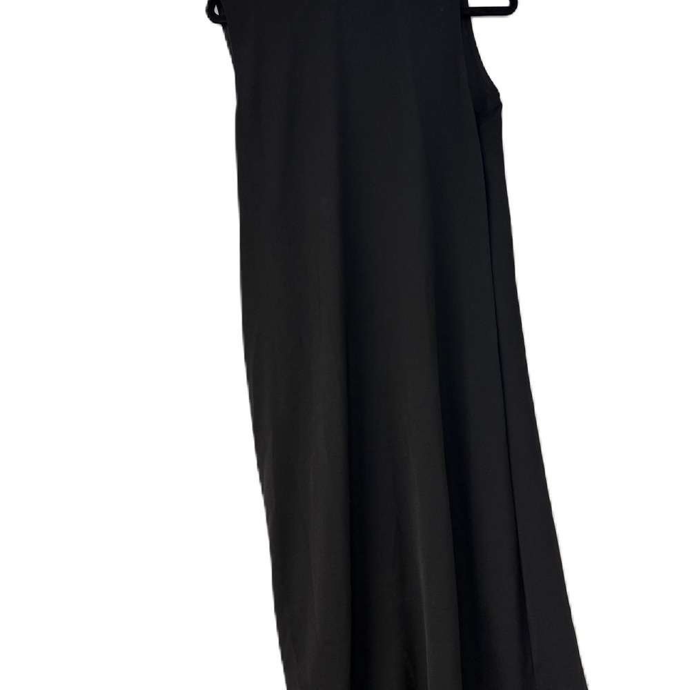Story women’s Elegant Black Midi sleeveless dress Sz l LBD fun casual date night